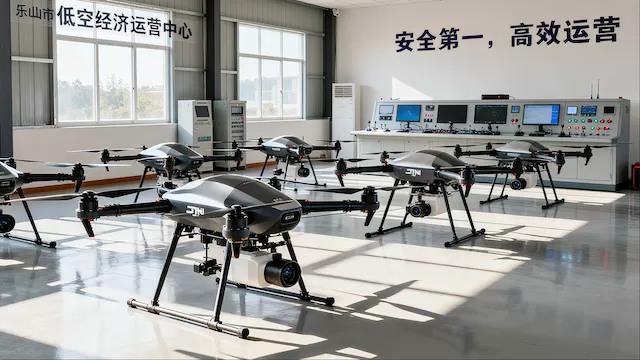 Leshan agricultural drone operation scene