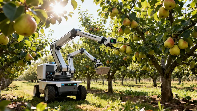 Overall appearance of the pear multi-arm picking robot